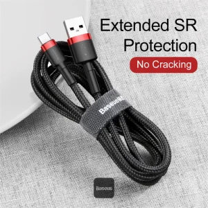 Baseus datový kabel Cafule USB-C 2m 2A červeno-černý - obrázek 3
