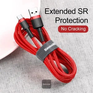 Baseus datový kabel Cafule USB-C 2m 2A červený - obrázek 3