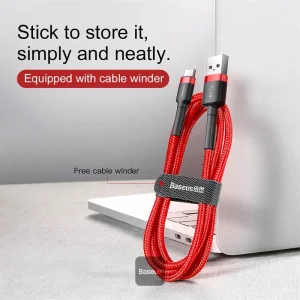 Baseus datový kabel Cafule USB-C 2m 2A červený - obrázek 4