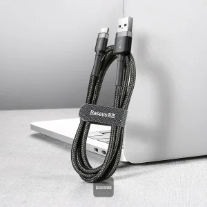 Baseus datový kabel Cafule USB-C 2m 2A šedo-černý - obrázek 3