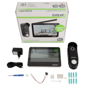 EVOLVEO DoorPhone W7, Sada domácího bezdrátového videotelefonu s WiFi černý monitor - obrázek 3