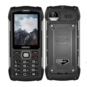 EVOLVEO StrongPhone H1, IP68 odolný Dual SIM telefon, 2,8"LCD, 5000mAh, Powerbanka, černo-stříbrný