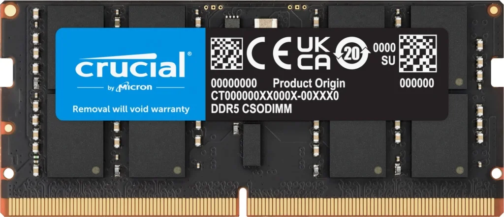Crucial/CSODIMM DDR5/24/6400MHz/CL52/1x24GB