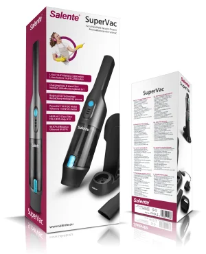 Salente SuperVac, ruční vysavač, HEPA H7, 2200 mAh, 110 W, antracitový - obrázek 2