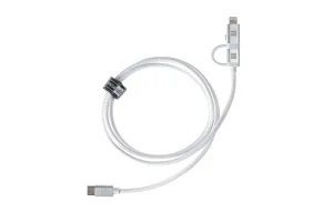 ER POWER Dual Cable USB-C C/L Mfi 100cm white - obrázek 3