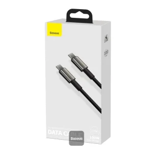 Baseus rychlonabíjecí datový kabel Tungsten Gold 100W 1m USB-C na USB-C černý - obrázek 9