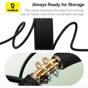 Baseus datový magnetický kabel Tungsten Gold USB-C/USB-C 1m 100W černý - obrázek 4