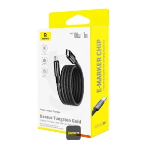 Baseus datový magnetický kabel Tungsten Gold USB-C/USB-C 1m 100W černý - obrázek 10