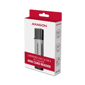 AXAGON CRE-DAC, USB-C + USB-A, 5 Gbps - MINI čtečka karet, 2-slot & lun SD/microSD, podpora UHS-I - obrázek 8