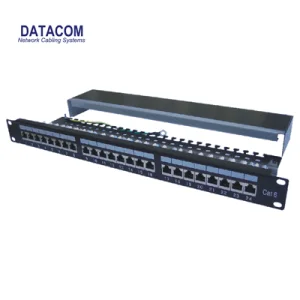 DATACOM Patch panel 24p.CAT6 1U 3x8 LSA, STP 19" černý s vyvázáním - obrázek 2