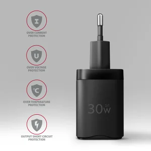 AXAGON ACU-PQ30, Sil nabíječka do sítě 30W, 2x port (USB-A + USB-C), PD3.0/PPS/QC4+/SFC/AFC/Apple - obrázek 6