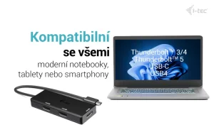 i-tec USB-C Triple 4K HDMI Video Adapter, Power Delivery 100W - obrázek 5