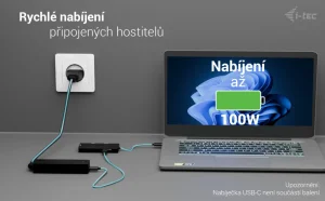 i-tec USB-C Triple 4K HDMI Video Adapter, Power Delivery 100W - obrázek 9