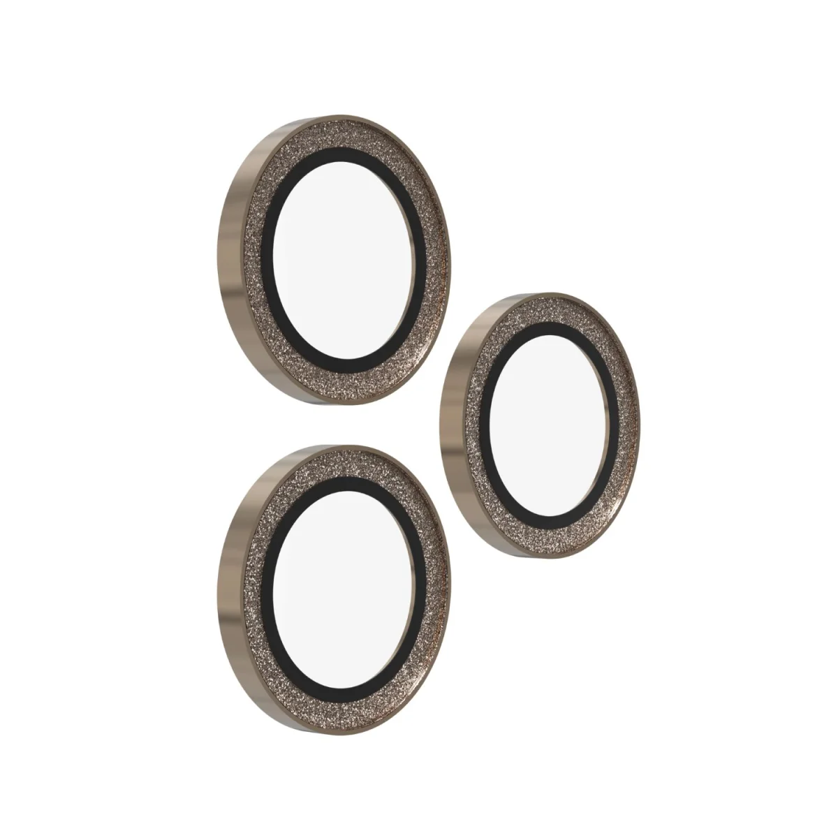 ZAGG Ochranná čočka pro Apple iPhone 17 Pro/Pro Max/16 Pro/Pro Max/15 Pro/Pro Max - zlatá třpytka