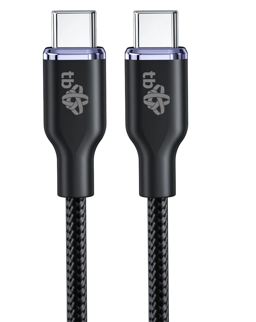 TB USB C - USB C 60W Glamour kabel 1,5m černý