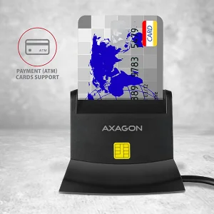 AXAGON CRE-SM2, USB-A StandReader 4-slot čtečka Smart card (eObčanka) + SD/microSD/SIM, kabel 1.3 m - obrázek 3