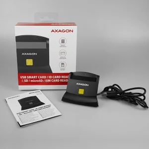 AXAGON CRE-SM2, USB-A StandReader 4-slot čtečka Smart card (eObčanka) + SD/microSD/SIM, kabel 1.3 m - obrázek 7