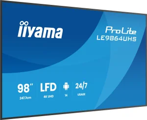98" iiyama LE9864UHS-B1AG:VA,4K UHD,Android,24/7 - obrázek 2