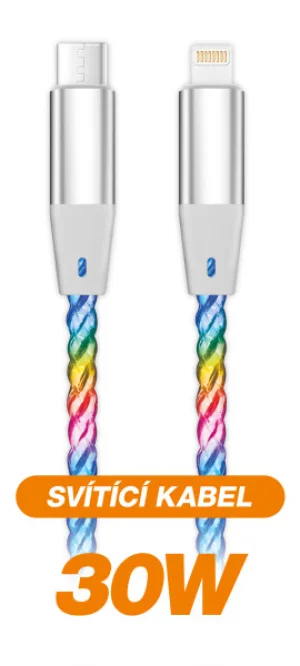 ALIGATOR Datový kabel LIGHT 3A, 30W USB-C/Lightning 0,5m - obrázek 2