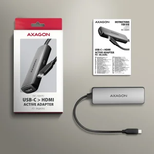 AXAGON RVC-HI8KPD, USB-C -> HDMI 2.1 redukce / adaptér, 8K/60Hz, 4K/144Hz, HDR10+, PD100W - obrázek 2