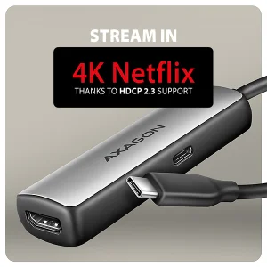 AXAGON RVC-HI8KPD, USB-C -> HDMI 2.1 redukce / adaptér, 8K/60Hz, 4K/144Hz, HDR10+, PD100W - obrázek 4