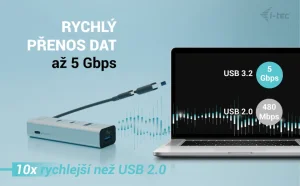 i-tec Universal Charging Metal HUB 2x USB-C + 2x USB-A Port, PD 85W - obrázek 7