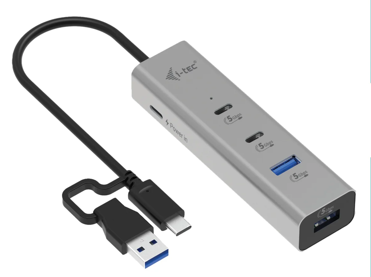 i-tec Universal Charging Metal HUB 2x USB-C + 2x USB-A Port, PD 85W