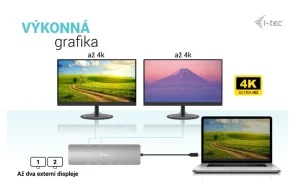 i-tec USB-C Metal Nano dokovací stanice, 2x HDMI, PD 100W - obrázek 8