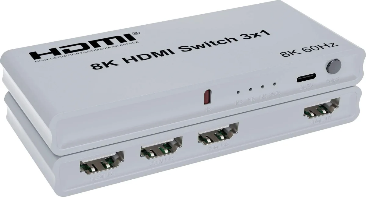 PremiumCord HDMI switch 3:1 s dálkovým ovladačem