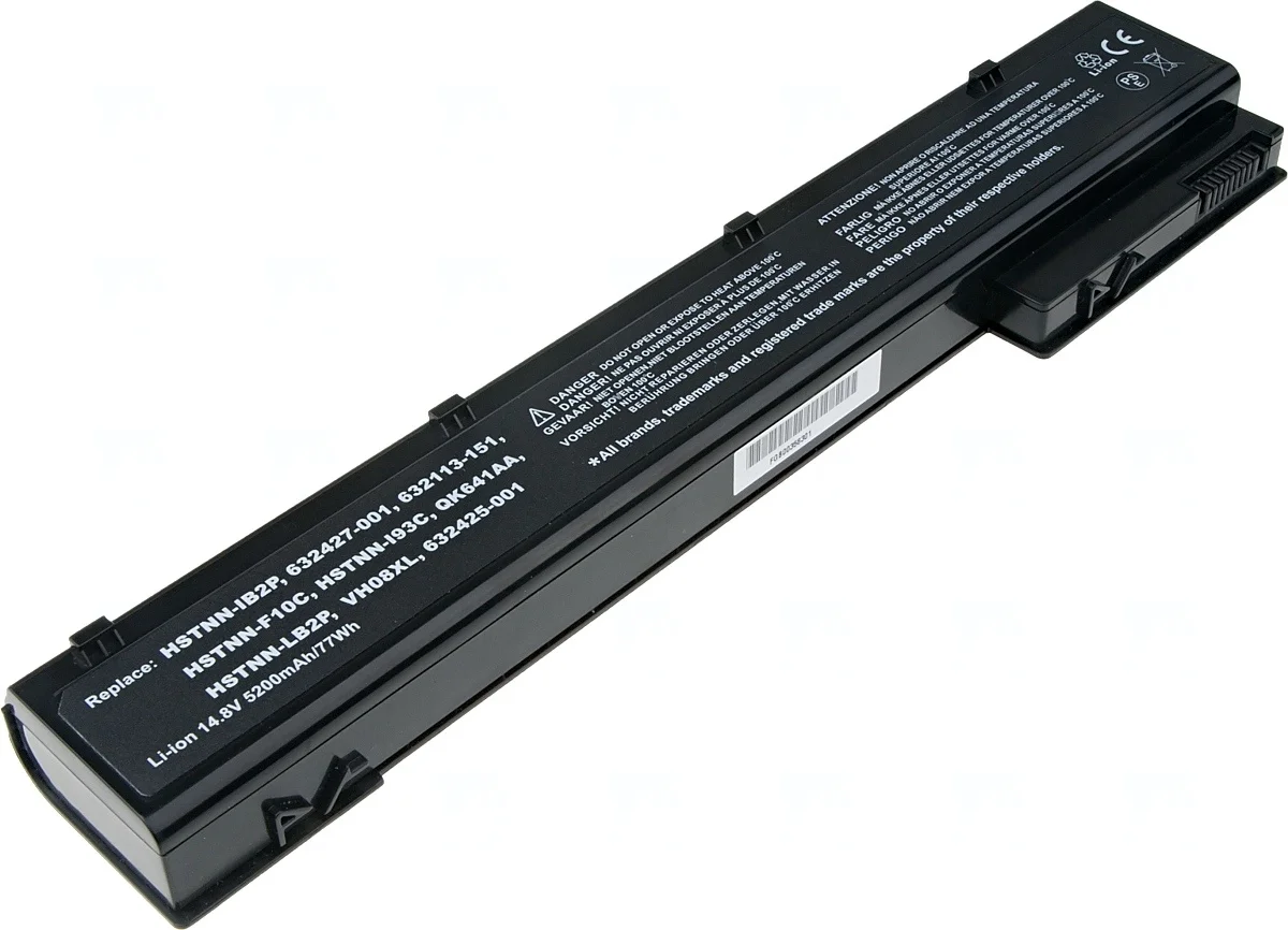 Baterie T6 Power pro HP EliteBook 8560w, 8570w, 8760w, 8770w, 5200mAh, 77Wh, 8cell