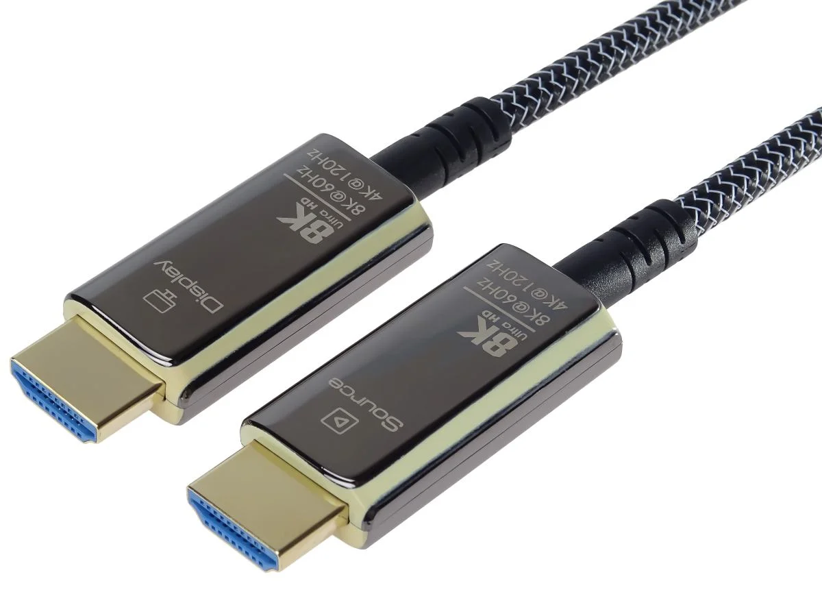 PremiumCord Ultra High Speed HDMI 2.1 optický fiber kabel 8K@60Hz,zlacené 50m