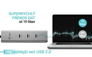 i-tec USB-C Charging Metal HUB 5port with USB-C video 8K, Power Delivery 85W - obrázek 10