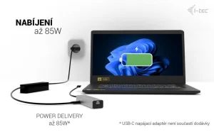 i-tec USB-C Charging Metal HUB 5port with USB-C video 8K, Power Delivery 85W - obrázek 7