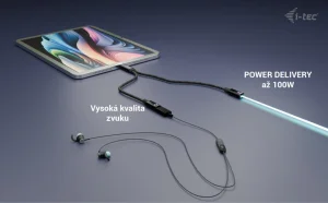 i-tec USB-C Cable Splitter Audio/Data, Power Delivery 100W - obrázek 8