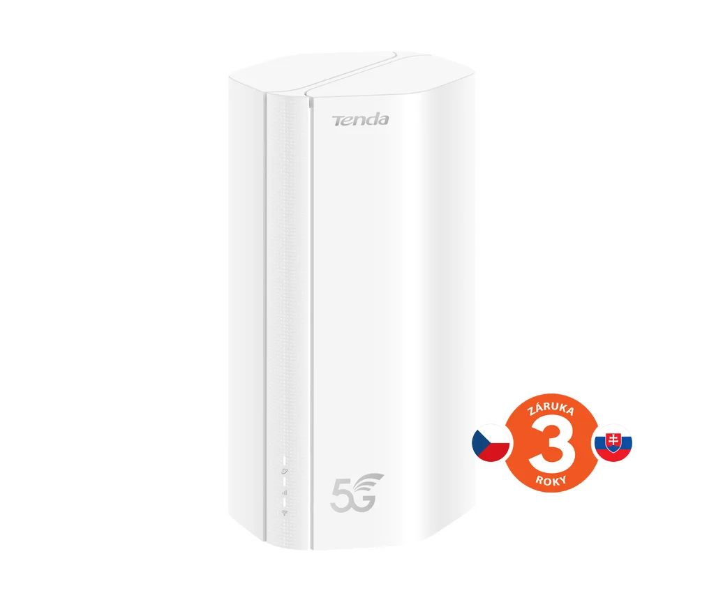 Tenda 5G01 WiFi AX1500 5G NR / 4G+ LTE router, 2x GWAN/GLAN, IPV6, Mesh, WPA3, NanoSIM, CZ App