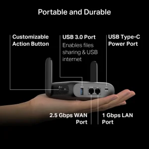 TP-LINK TL-WR3602BE BE3600 Wi-Fi 7 přenosný router - obrázek 2