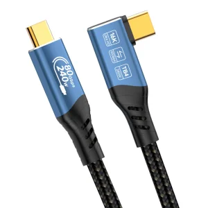 PremiumCord USB4™ Version2.0 80Gbps 16K@60Hz 240W Thunderbolt 3 a 4 kabel zahnutý 0,8m - obrázek 9