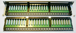 DATACOM Patch panel 48p. Cat5e 1U BK 8x6p. Modul, UTP, 19" - obrázek 2