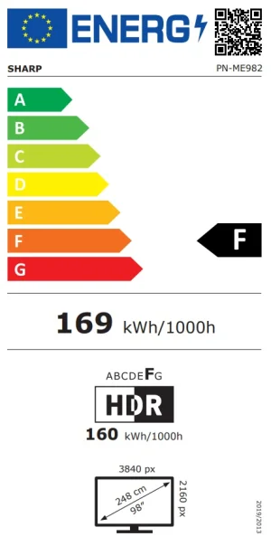 98" LED SHARP ME982,3840x2160,18/7,450cd,A13 - obrázek 3