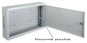 Datacom 19" rozvaděč 2U 540/350/120mm plech.WALL2 - obrázek 2
