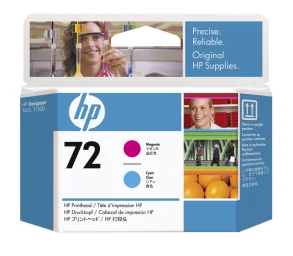Inkoustová náplň HP 72 purpurová a azurová C9383A