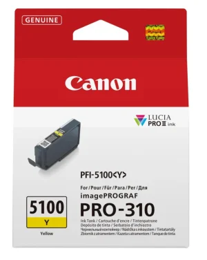 Inkoustová náplň Canon PFI-5100 žlutá 14,4 ml - obrázek 2