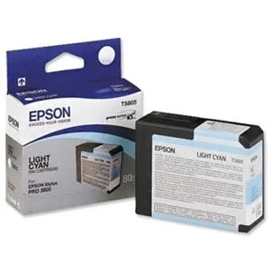 Inkoustová náplň Epson T580 světle azurová 80 ml