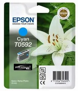 Inkoustová náplň Epson T0592 azurová 13 ml R2400