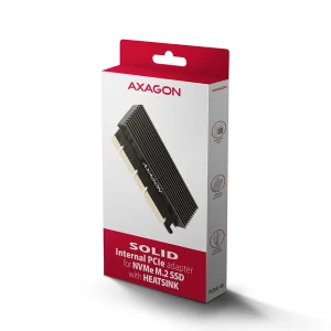 AXAGON PCEM2-XS, PCIe x16 - M.2 NVMe M-key slot adaptér, kryt s chladičem pro pasivní chlazení - obrázek 3