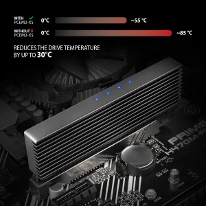 AXAGON PCEM2-XS, PCIe x16 - M.2 NVMe M-key slot adaptér, kryt s chladičem pro pasivní chlazení - obrázek 5