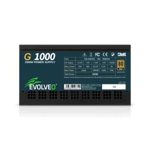 EVOLVEO G1000/1000W/ATX 3.0/80PLUS Gold/Modular - obrázek 21
