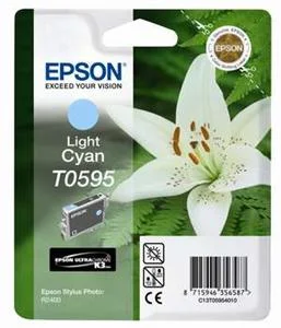 Inkoustová náplň EPSON T0595 světle azurová 13 ml R2400