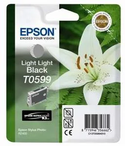 Inkoustová náplň EPSON T0599 světle světle černá 13 ml R2400