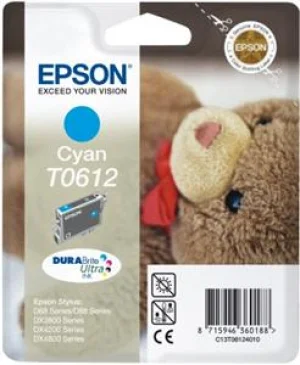Inkoustová náplň Epson T0612 azurová Stylus D68/D88/DX3850